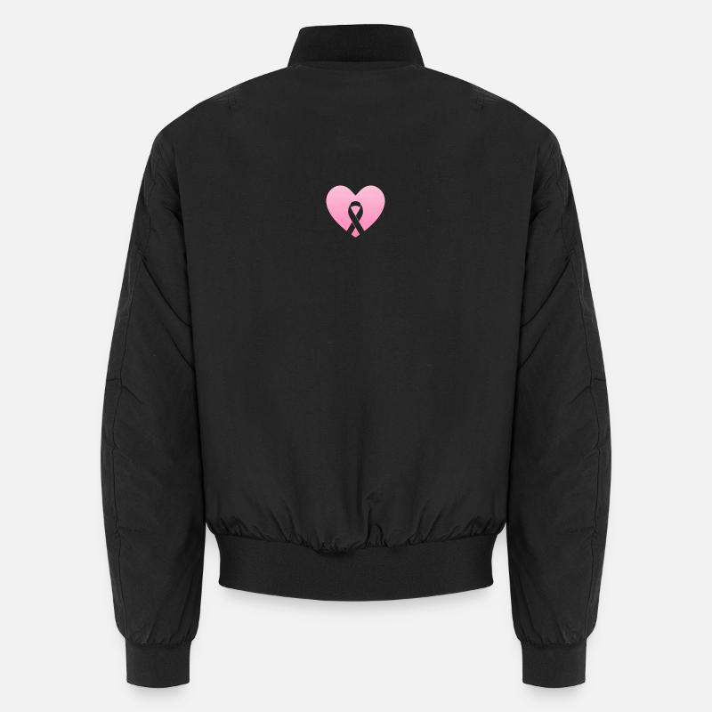 Coeur rose avec arc de conscience Bomber unisexe