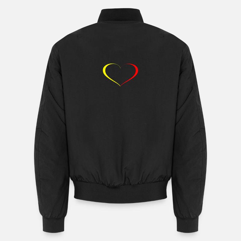 Herz Gelb Rot Unisex Bomberjacke