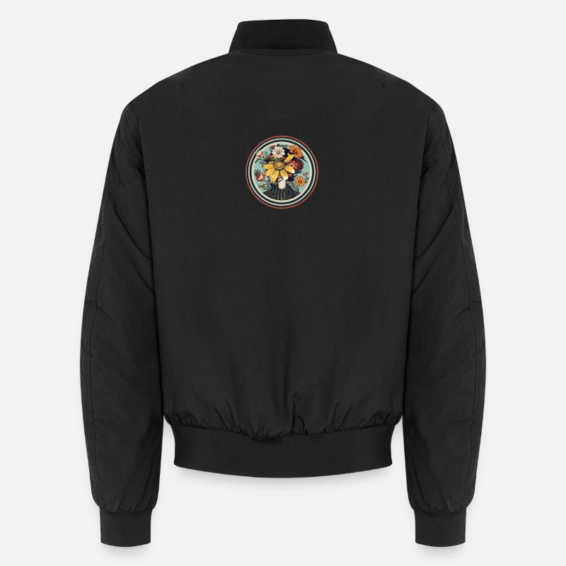 Flower portrait with nature accent Unisex Bomber Jacket