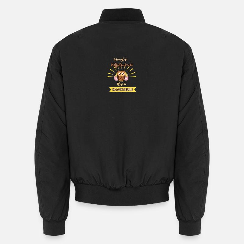 Kaffeetrinkende Fürsorgliche Nachteule Unisex Bomberjacke