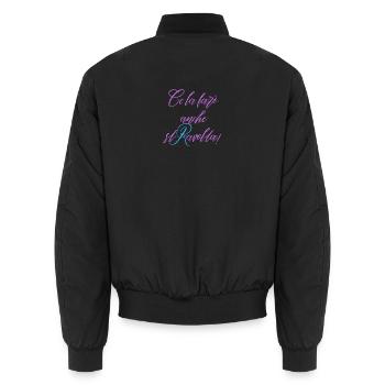 I'll also make it upset - Unisex Bomber Jacket - black - Back - AI Model Male 185 light (185cm)