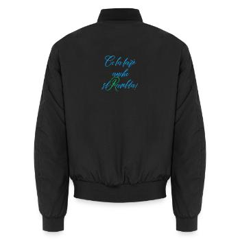 Ich werde es auch verärgern Blau und Grün - Unisex Bomberjacke - Schwarz - Hinten - AI Model Male 185 light (185cm)