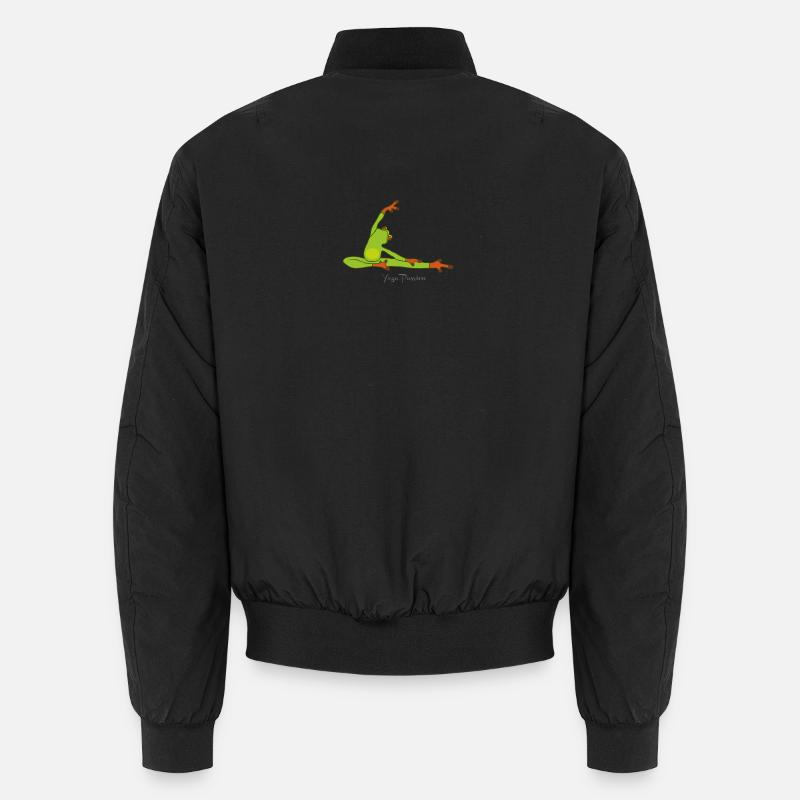 Frog Yoga Passion - Unisex Bomber Jacket - black