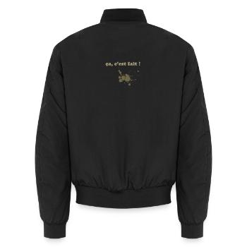 braune Flecken - Unisex Bomberjacke - Schwarz - Hinten - AI Model Male 185 light (185cm)