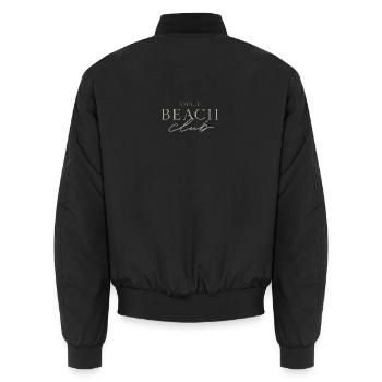Amalfi Beach Club Logo - Unisex Bomber Jacket - black - Back - AI Model Male 185 light (185cm)