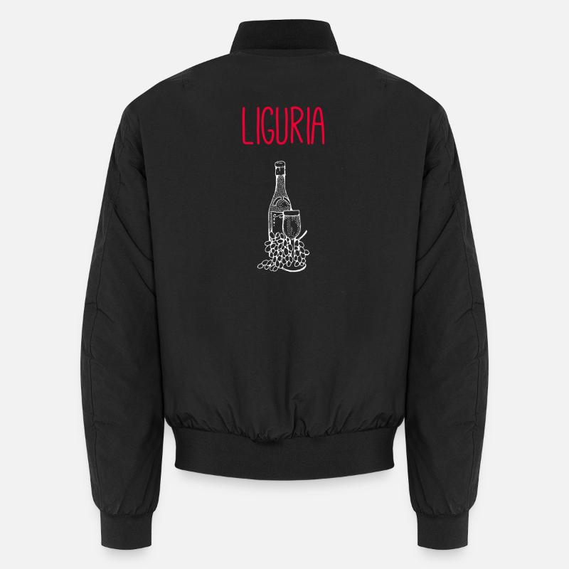 Illustration de vin et de fleurs de Ligurie Bomber unisexe