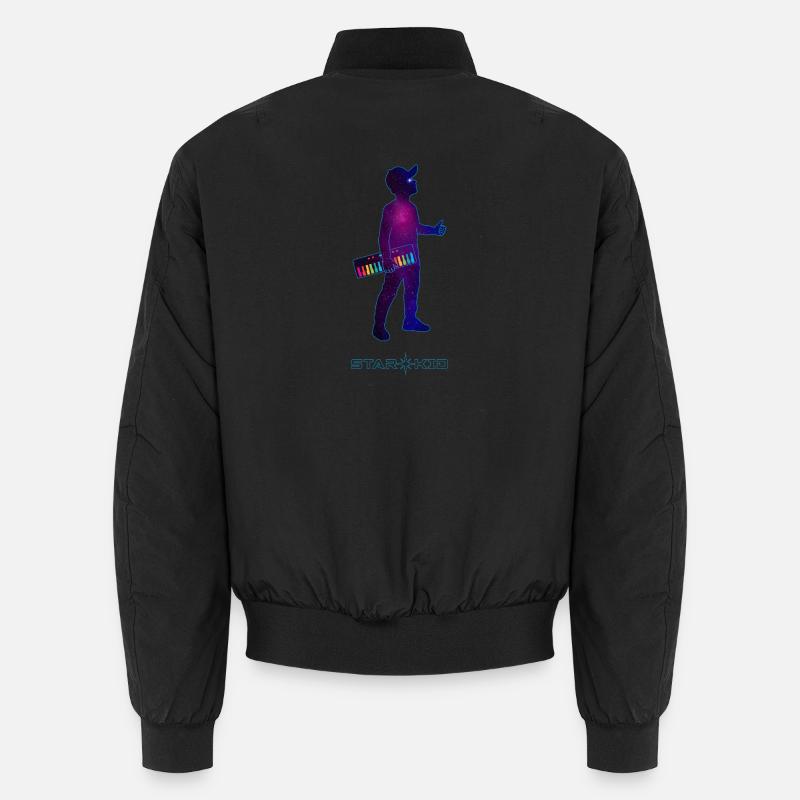 StarKid – Cosmic 80s Retro Design - Unisex Bomber Jacket - black