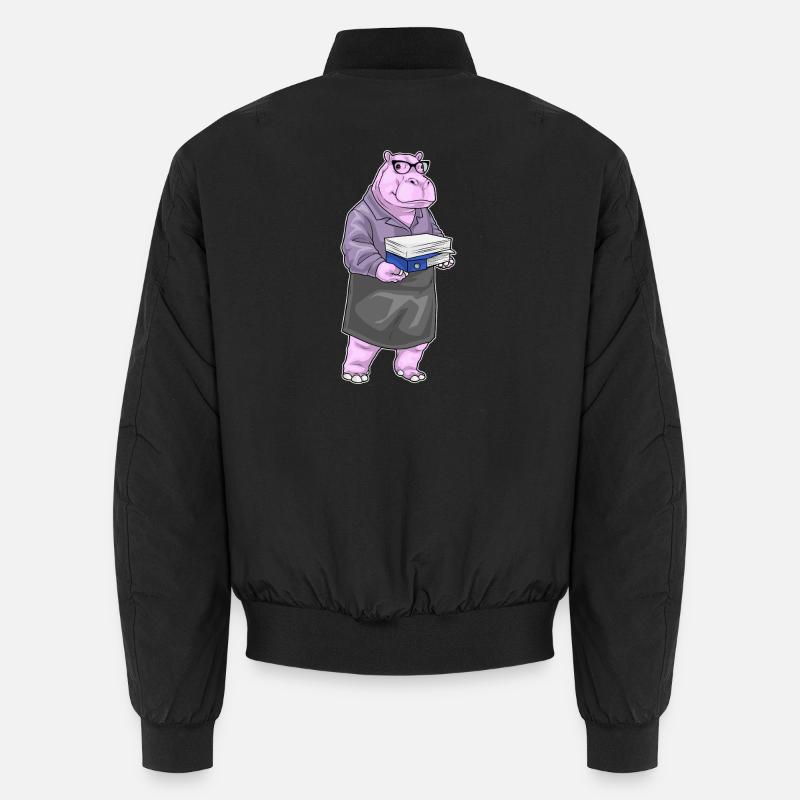 Bureau du Secrétaire Hippopotamus Paper Stack Bomber unisexe