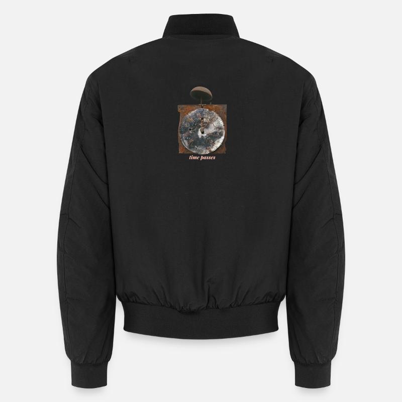 Rusty clock Time passes Unisex Bomber Jacket