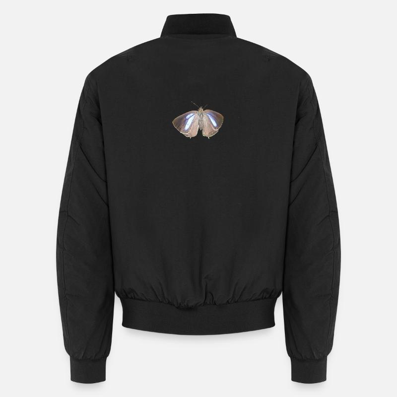 Blauer Eichen-Zipfelfalter - Unisex Bomberjacke - Schwarz