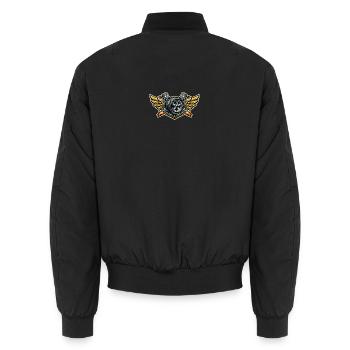 Racing Tire Wing Emblem - Unisex Bomber Jacket - black - Back - AI Model Male 185 light (185cm)