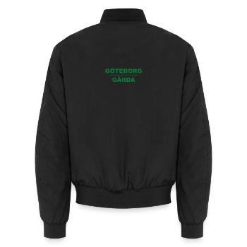 Göteborg Gårda – Design vert-noir - Bomber unisexe - noir - Dos - AI Model Male 185 light (185cm)