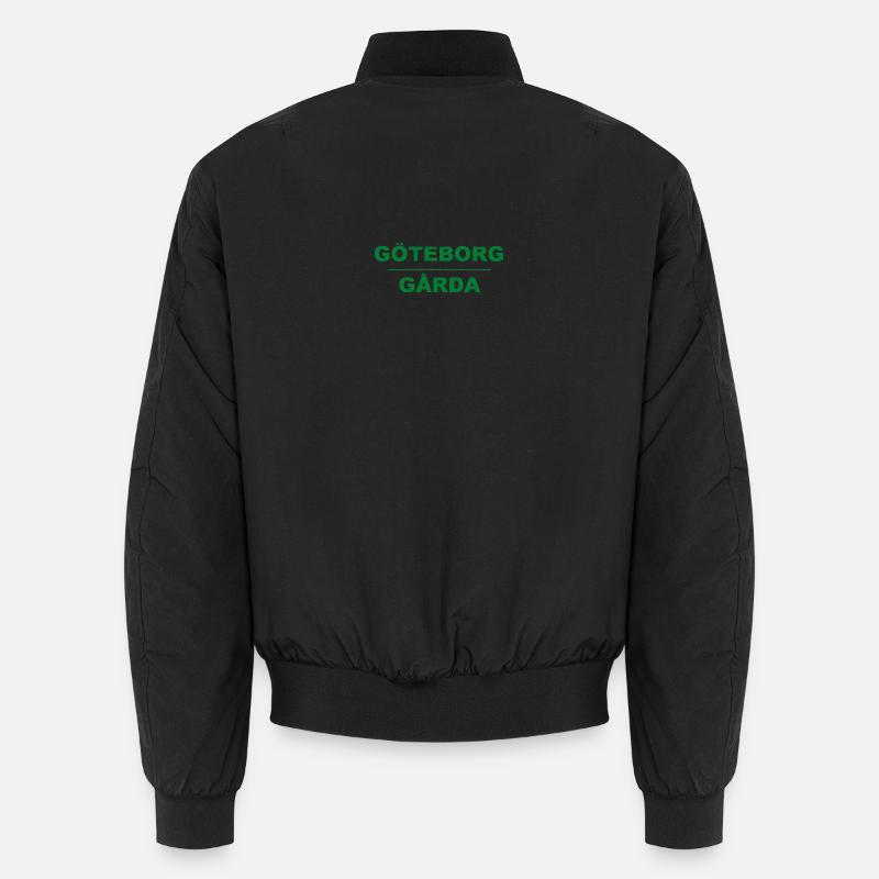 Göteborg Gårda – Grün-schwarzes Design Unisex Bomberjacke