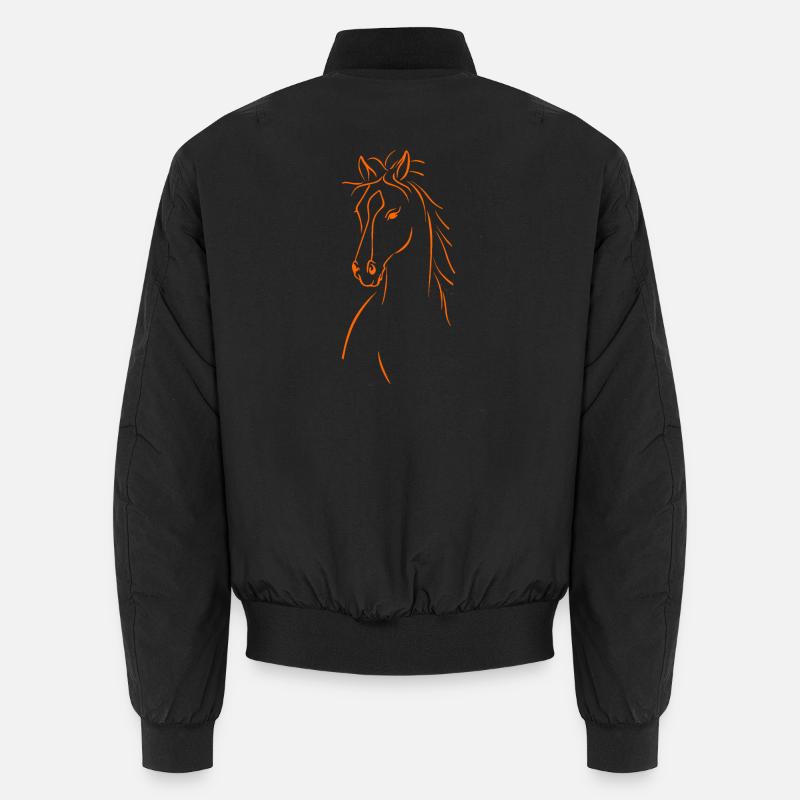 Silhouette de Cheval Élégant Bomber unisexe