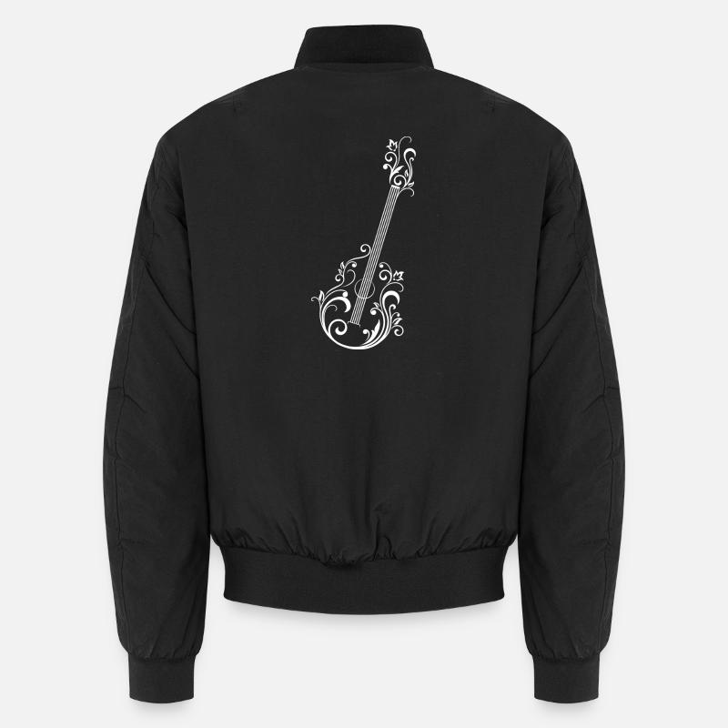 Artistic guitar design - Unisex Bomber Jacket - black