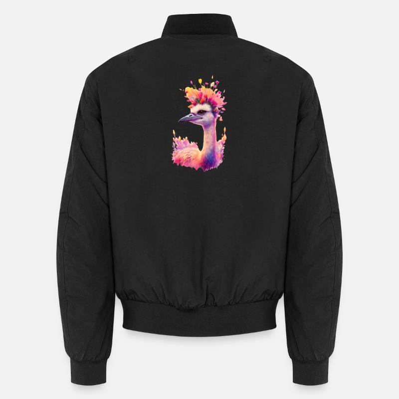 Crane - Unisex Bomber Jacket - black