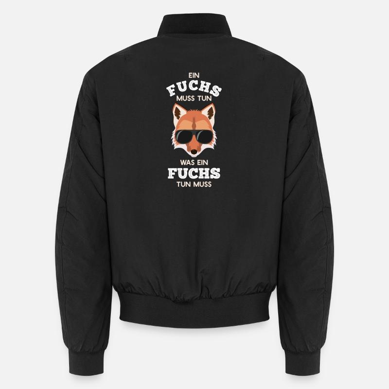 Cooler Fuchs mit Sonnenbrille Rotfuchs Unisex Bomberjacke