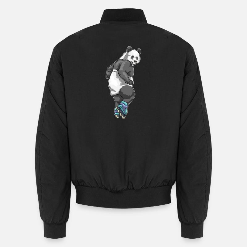Panda Inline skating Rollschuhe - Unisex Bomberjacke - Schwarz