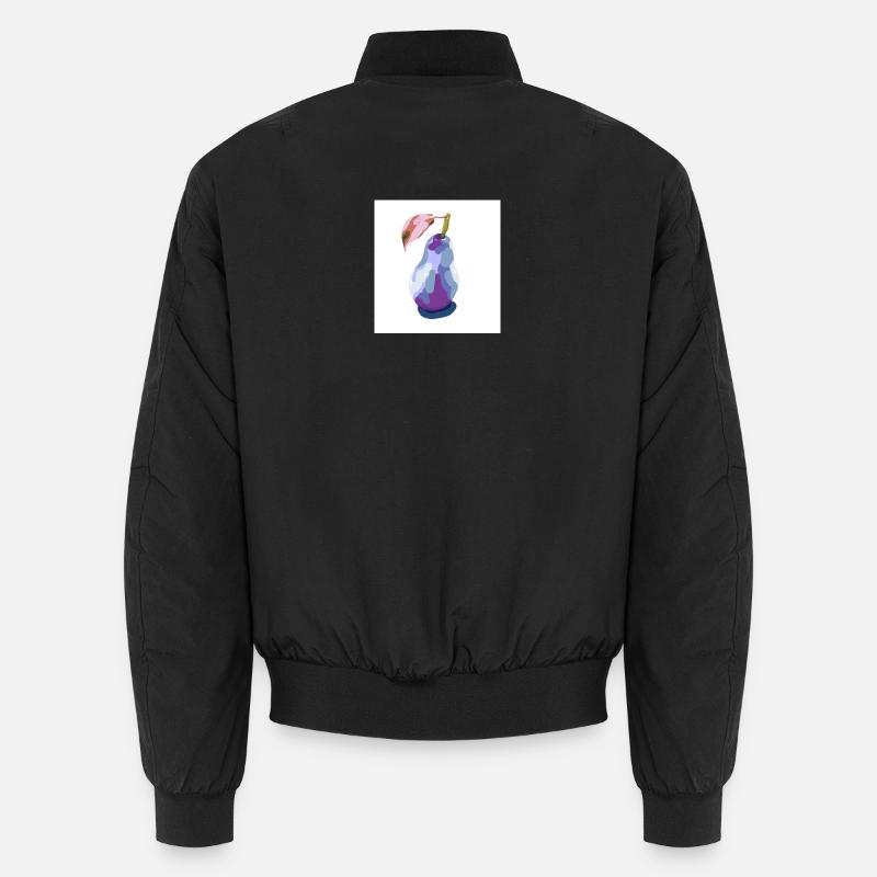 Birne in Pastellfarben Zusammenfassung Unisex Bomberjacke