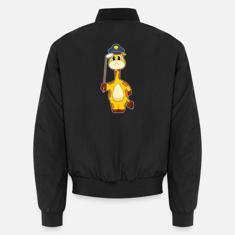 Giraffe Policier - Bomber unisexe - noir
