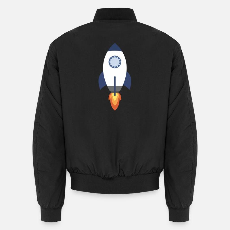 Espace fusée - Bomber unisexe - noir