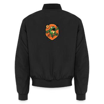 Badge Panic Frog - Bomber unisexe - noir - Dos - AI Model Male 185 light (185cm)