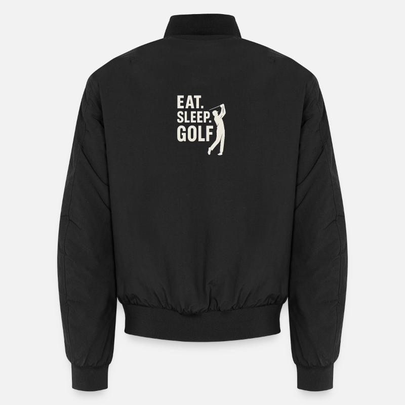 Eat Sleep Golf - Unisex Bomber Jacket - black