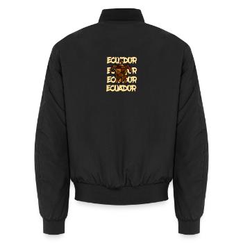 Geometrische Schildkröte Ecuador - Unisex Bomberjacke - Schwarz - Hinten - AI Model Male 185 light (185cm)