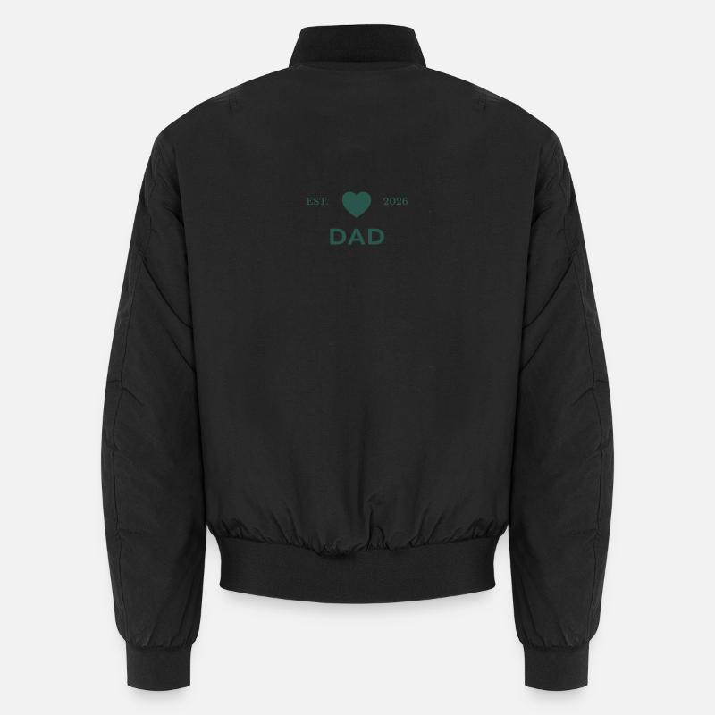 Dad established 2026 - Unisex Bomber Jacket - black