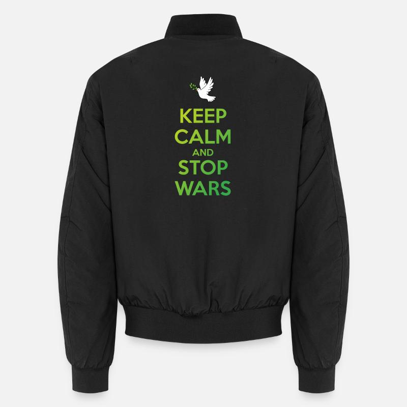 Keep Calm and Stop Wars Unisex Bomber Jacket