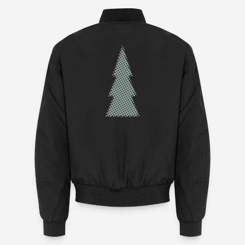 Weihnachtsbaum Pixeldesign tanne - Unisex Bomberjacke - Schwarz