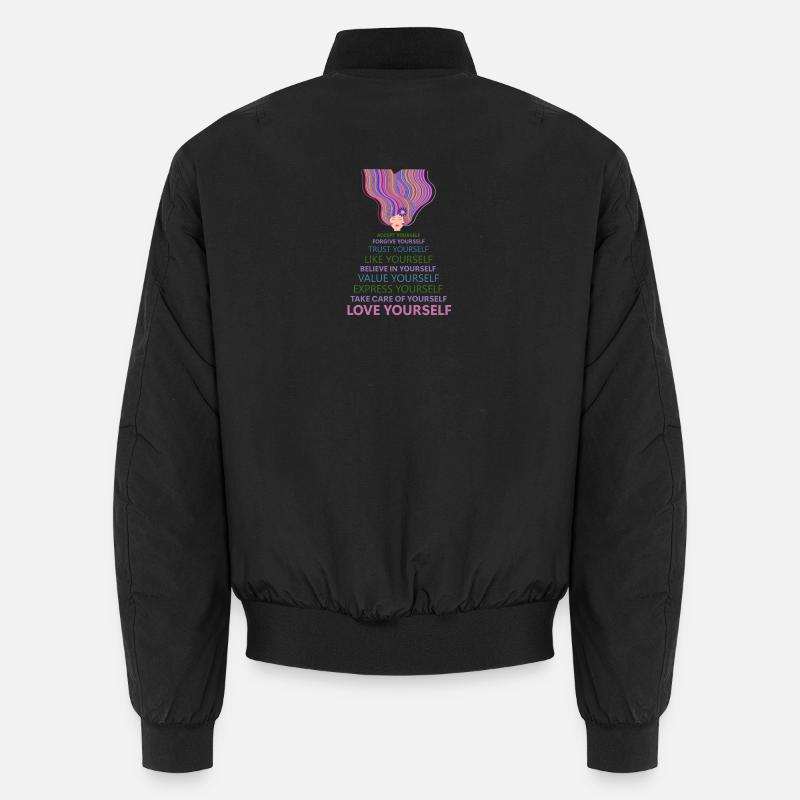 Sich selbst lieben - Unisex Bomberjacke - Schwarz