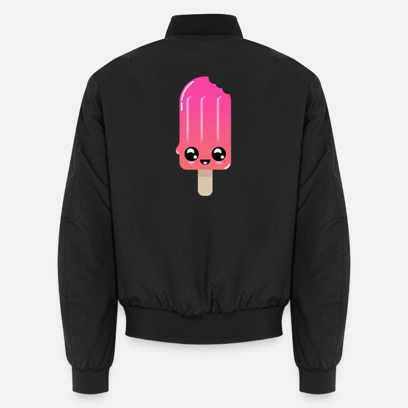 Eisshot mit strahlenden Augen - Unisex Bomberjacke - Schwarz