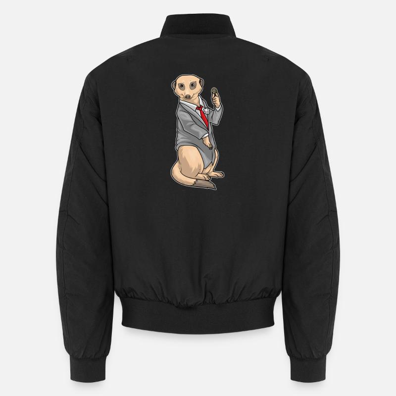 Meerkat Groom Wedding Ring Wedding Unisex Bomber Jacket