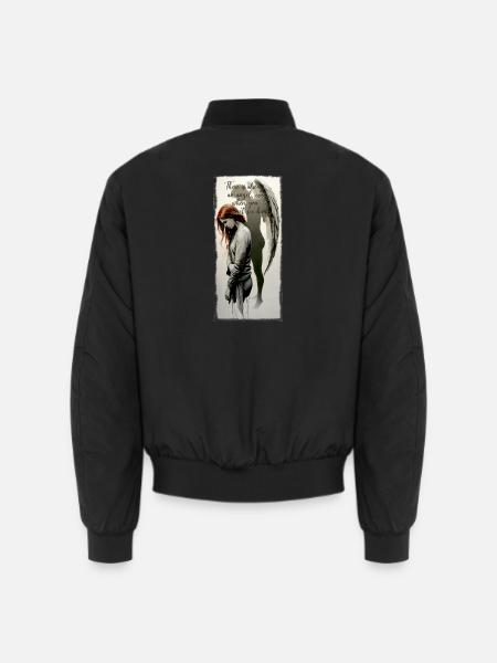 Schattenflügel in Grau - Unisex Bomberjacke - Schwarz