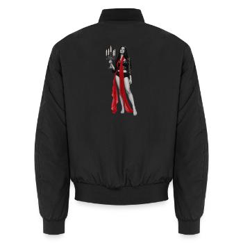 GIFTES IKON - Unisex Bomberjacke - Schwarz - Hinten - AI Model Male 185 light (185cm)