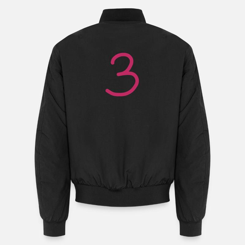3 Numéro trois numéro anniversaire Bomber unisexe