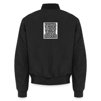 fearlesslivemore - Unisex Bomberjacke - Schwarz - Hinten - AI Model Male 185 light (185cm)