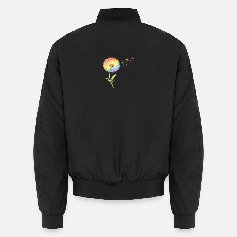 Regenbogen Pusteblume Unisex Bomberjacke