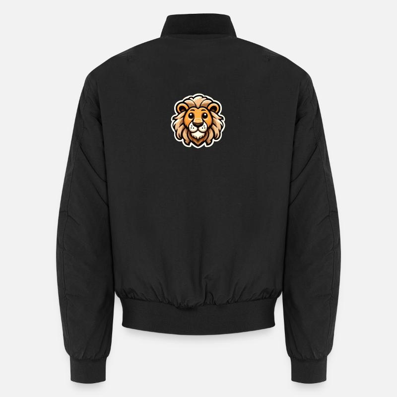 Comic Baby Löwe Kopf Unisex Bomberjacke