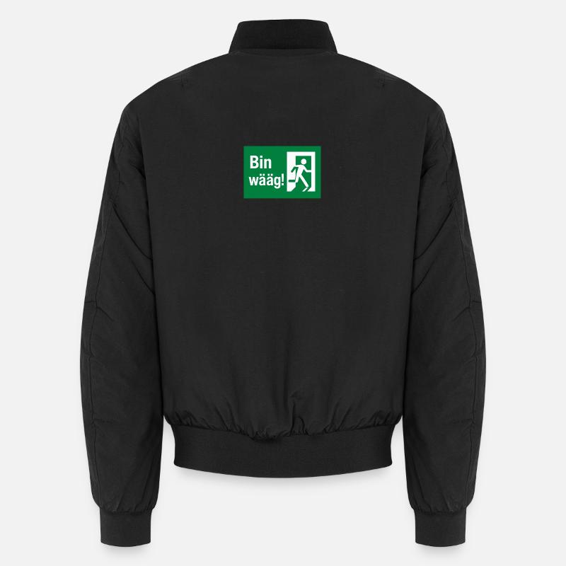Bin wääg Exit Humor - Unisex Bomber Jacket - black