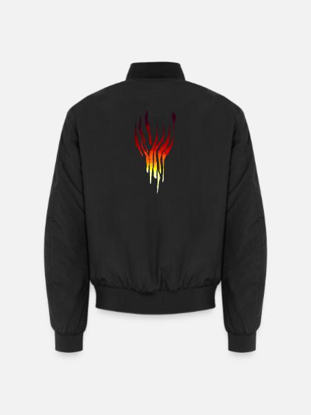 Flames Tribal - Unisex Bomber Jacket - black