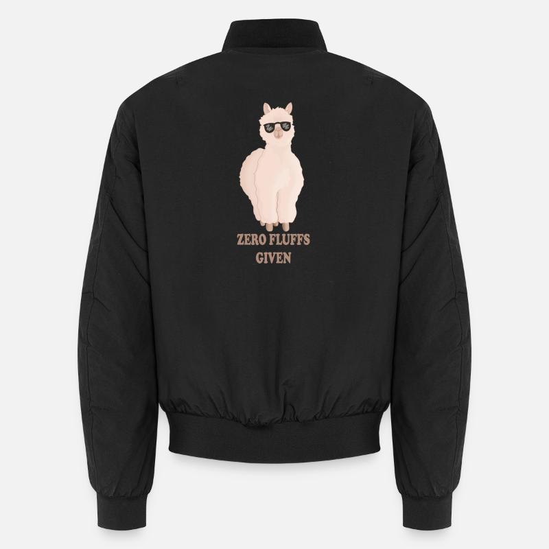 Zero Fluffs Given – Fluffiges Alpaka mit Sonnenbri Unisex Bomberjacke
