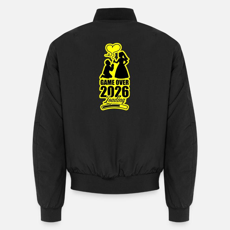 Game Over 2026 Wedding - Unisex Bomber Jacket - black