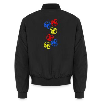 Pilze Bunt - Unisex Bomberjacke - Schwarz - Hinten - AI Model Male 185 light (185cm)