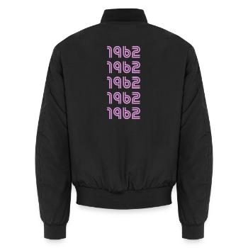 Style 1962 - Unisex Bomberjacke - Schwarz - Hinten - AI Model Male 185 light (185cm)