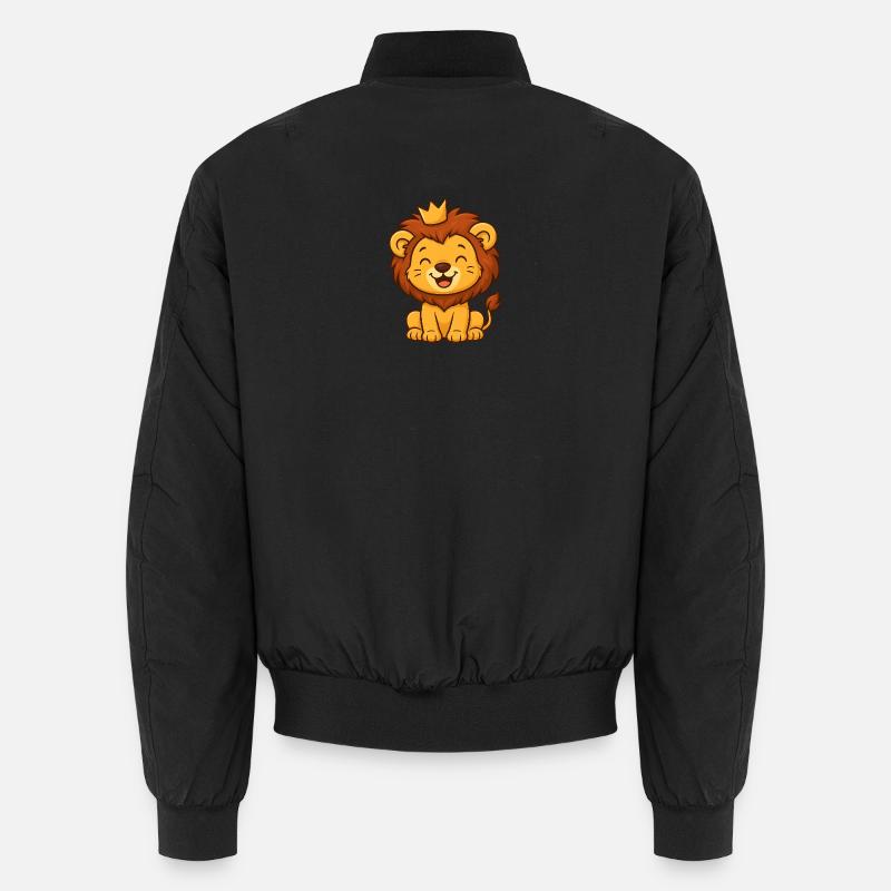 Mignon Roi Lion avec Couronne Bomber unisexe