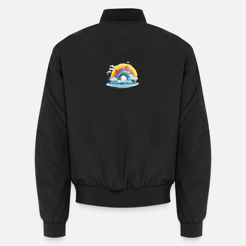 Regenbogen Pride - Unisex Bomberjacke - Schwarz