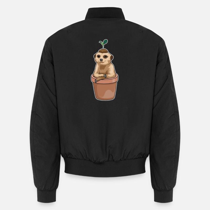 Erdmännchen Setzling - Unisex Bomberjacke - Schwarz