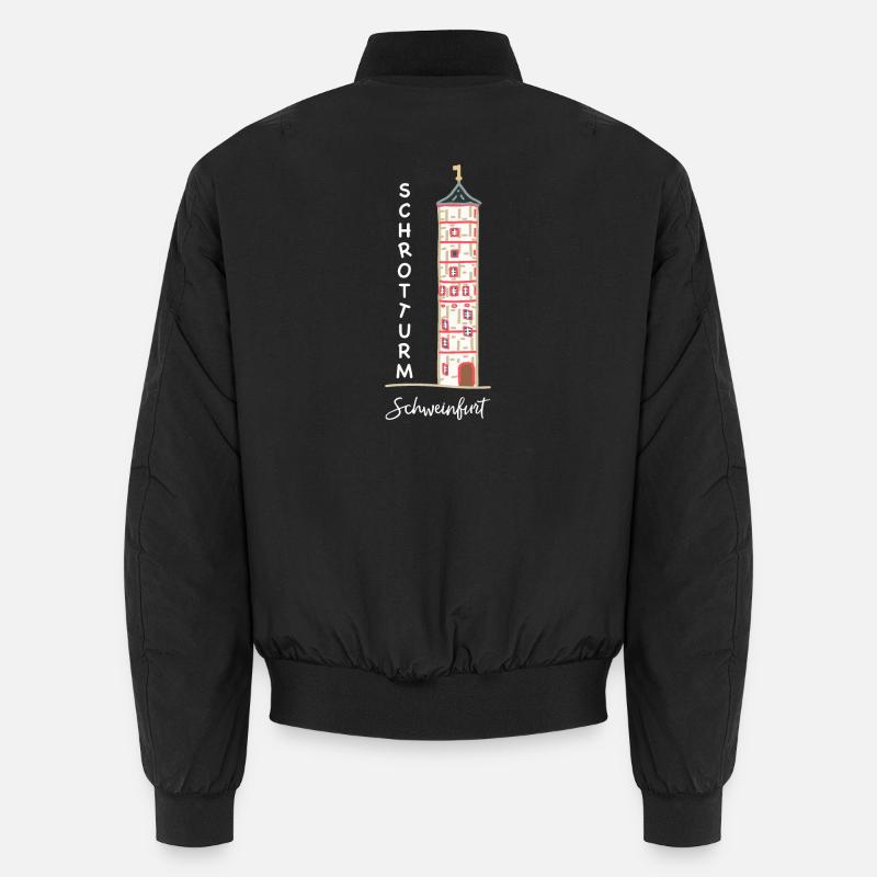 Schweinfurt, iconic Schrotturm, Bavaria - Unisex Bomber Jacket - black